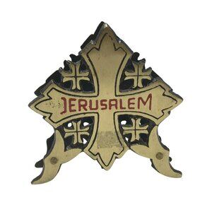 Celtic Jerusalem Brass Napkin Holder - Israel Souvenir